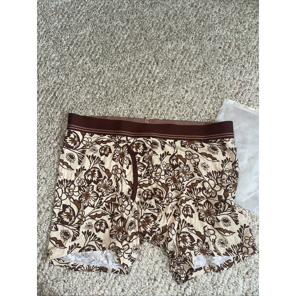 Kumori‎ Men's Brief Brown Floral  , Size Medium NEW